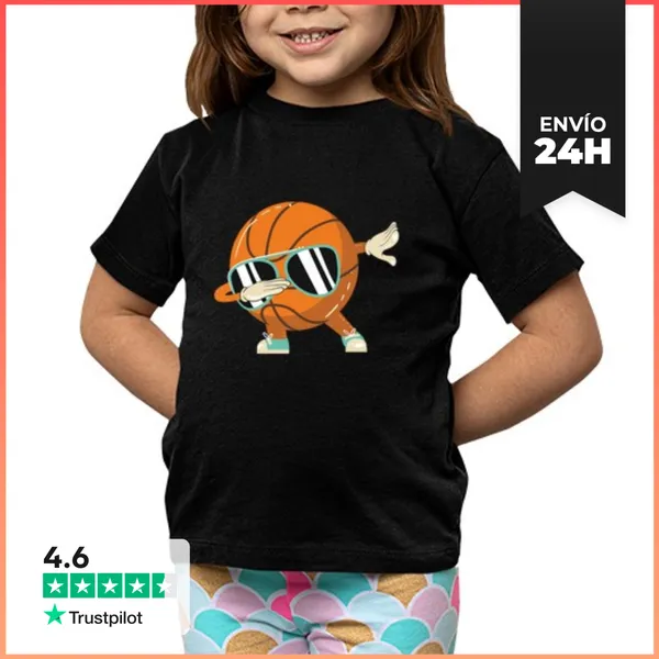 Camiseta Clásica Para Niños Dabbing Basketball Ball Boys Dab