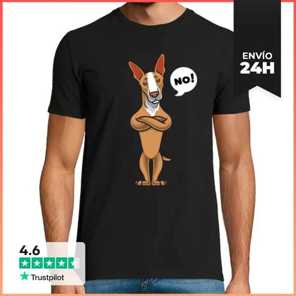 Camiseta Hombre Clásica Obstinado Regalo De Perro Podenco