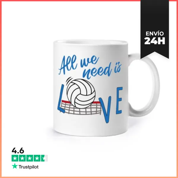 Taza ALL WE NEED IS VOLEY LaTostadora