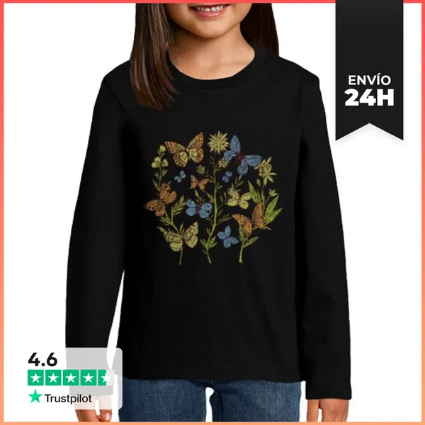 Camiseta Manga Larga Para Niños Aesthetic Grunge De Hadas