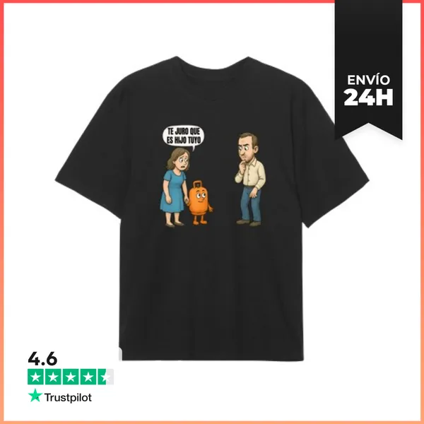 Camiseta Oversize Juro Que Es Hijo Tuyo Butanero Humor