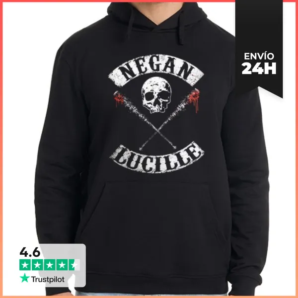 Sudadera Unisex Con Capucha Negan Y Lucille - The Walking Dead