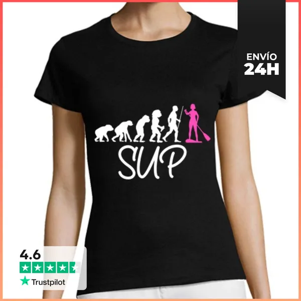 Camiseta Mujer Clásica Stand Up Paddle Paddle Surf Sup