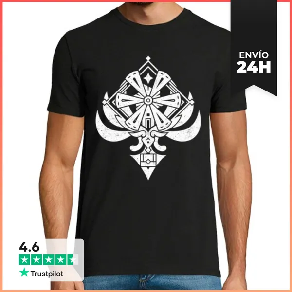 Camiseta Hombre Clásica Genshin Impact Monstadt Anemo White