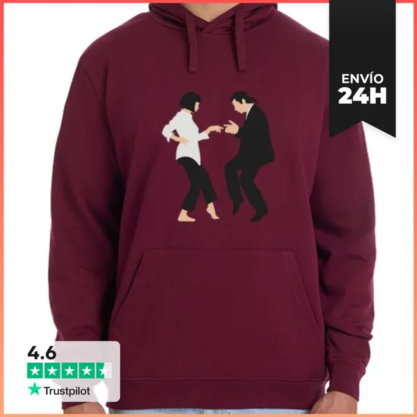 Sudadera Unisex Con Capucha Ficción Pulp - Danza LaTostadora