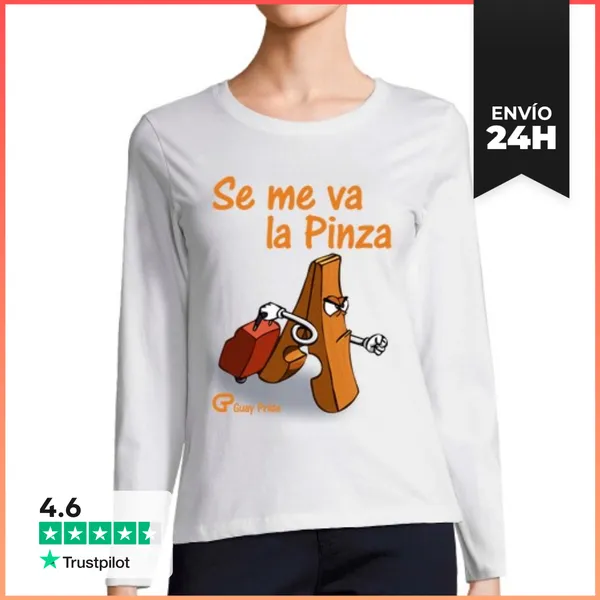 Camiseta Mujer Manga Larga Se Me Va La Pinza LaTostadora