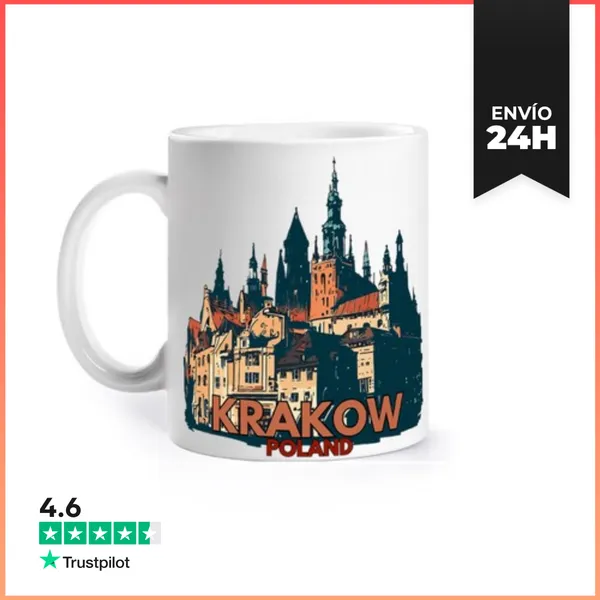 Taza Paisaje Urbano De Cracovia Polonia LaTostadora
