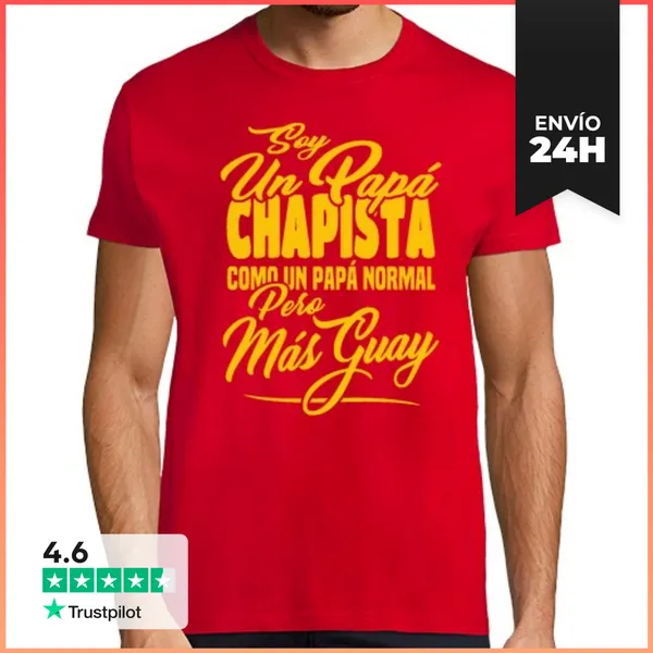 Camiseta Hombre Clásica Papá Chapista LaTostadora