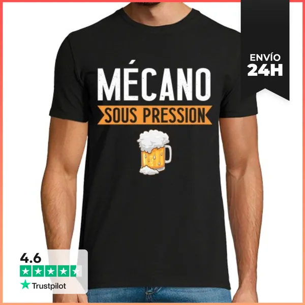Camiseta Hombre Clásica Mecánico Bajo Presión Regalo De Humor M