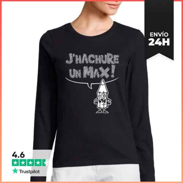 Camiseta Mujer Manga Larga El Lema Del Diseñador Gráfico