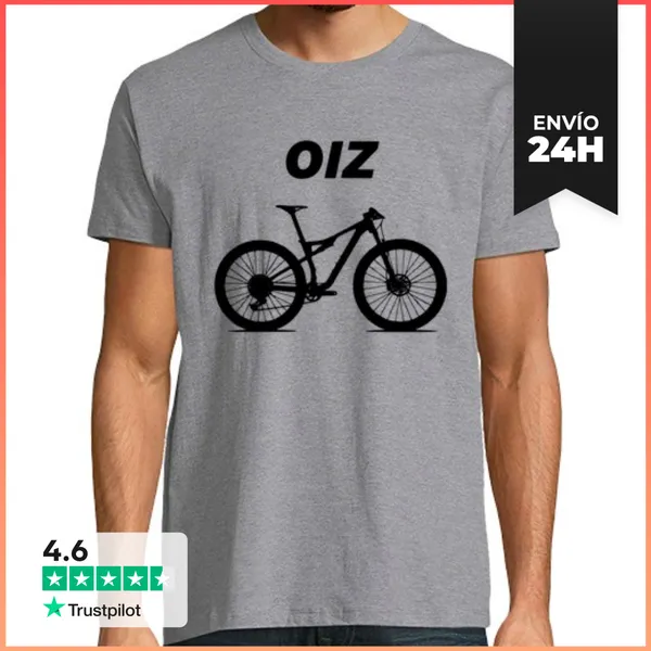 Camiseta Hombre Clásica Camiseta Chico Oiz Negro LaTostadora