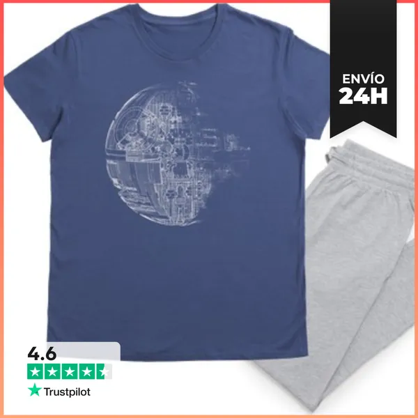 Pijama Estrella De La Muerte Grey LaTostadora