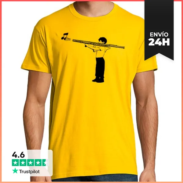 Camiseta Hombre Clásica Fagot Bazooka LaTostadora