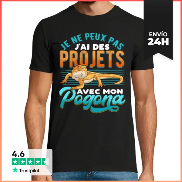 Camiseta Hombre Clásica Agame Barbudo Pogona Gracioso LaTostadora