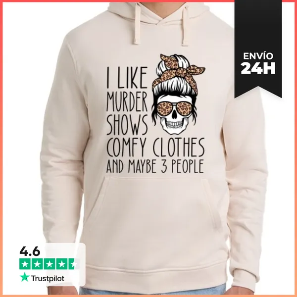 Sudadera Unisex Con Capucha Me Gustan Los Programas De Asesinatos