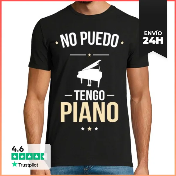 Camiseta Hombre Clásica No Puedo Tengo Piano LaTostadora