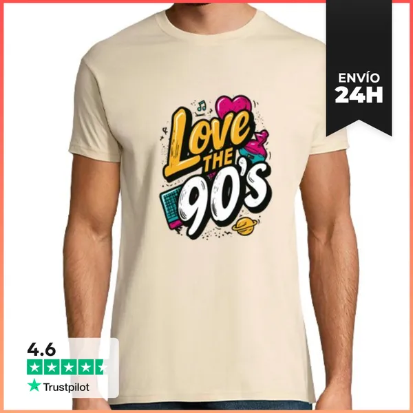 Camiseta Hombre Clásica Love The 90s LaTostadora