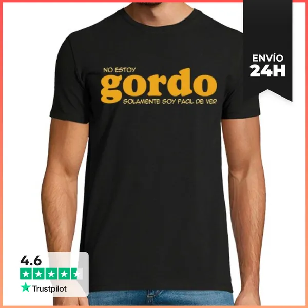 Camiseta Hombre Clásica No Estoy Gordo LaTostadora