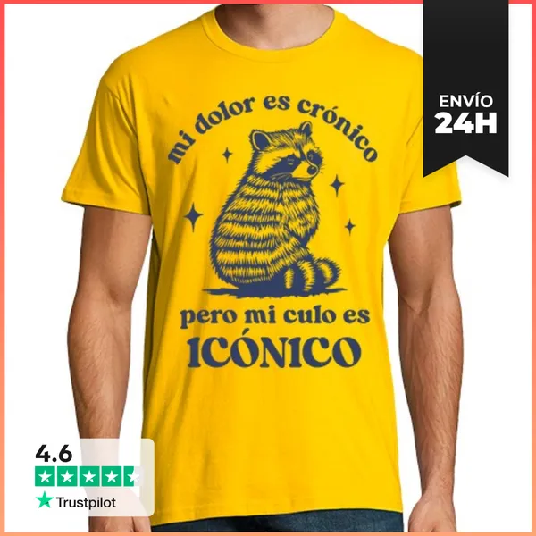 Camiseta Hombre Clásica Mi Culo Es Icónico LaTostadora