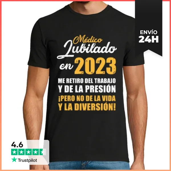 Camiseta Hombre Clásica Médico Jubilado En 2023 LaTostadora