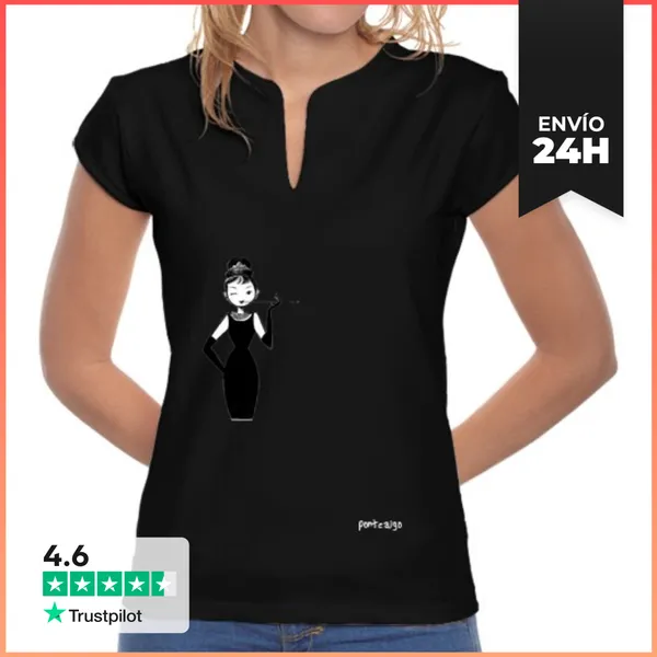 Camiseta Mujer Cuello Mao Tiffany LaTostadora