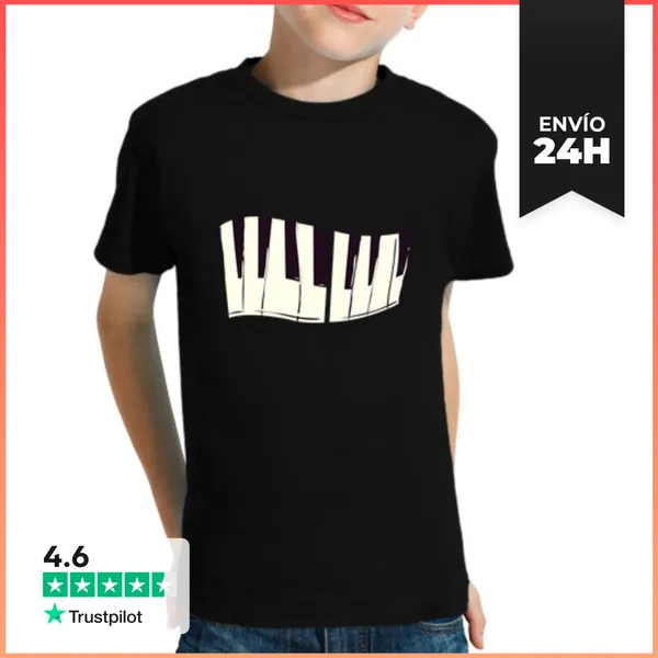 Camiseta Clásica Para Niños Piano Teclas Teclado Pianista Músico