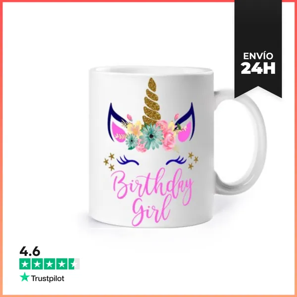 Taza Unicornio Cumpleañera LaTostadora