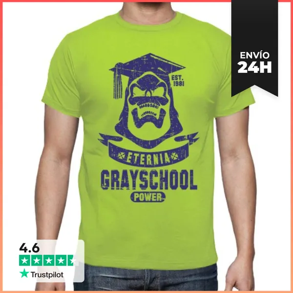 Camiseta Hombre Clásica GraySchool Power II LaTostadora