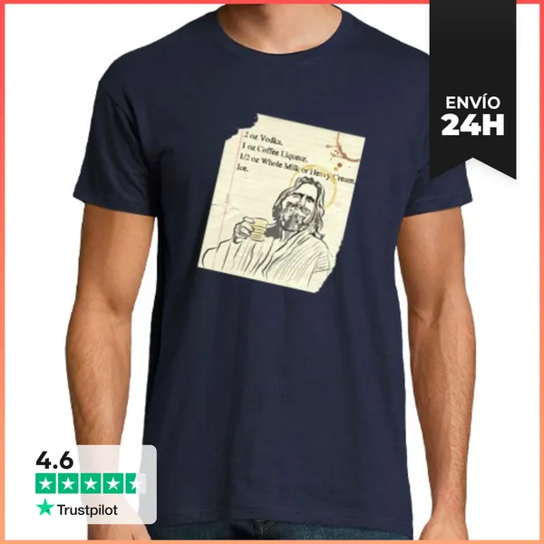 Camiseta Hombre Clásica Ruso Blanco LaTostadora