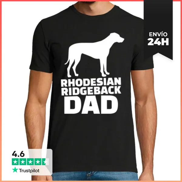 Camiseta Hombre Clásica Papa De Rhodesian LaTostadora