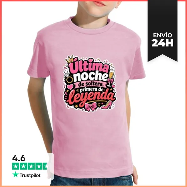 Camiseta Clásica Para Niños Última Noche De Soltera, Primera De