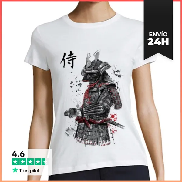 Camiseta Mujer Clásica Samurai Sumi-e LaTostadora