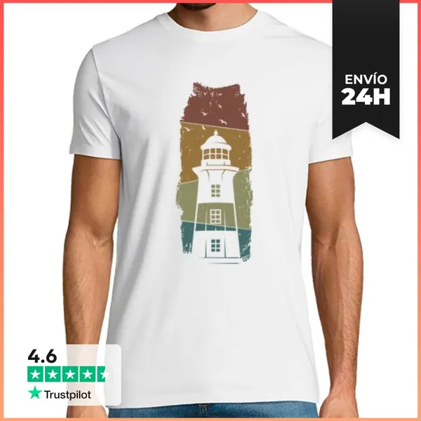 Camiseta Hombre Clásica Faro Idea De Regalo Faros Costa