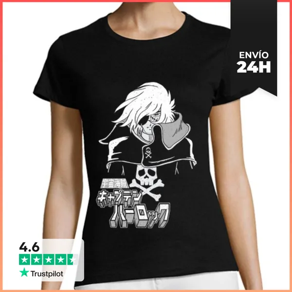 Camiseta Mujer Clásica Space Pirate Harlock LaTostadora