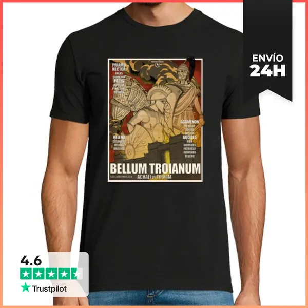 Camiseta Hombre Clásica Guerra De Troya LaTostadora
