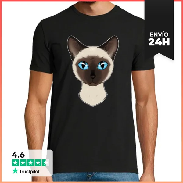 Camiseta Hombre Clásica Amante De Los Gatos I Cara De Gato I Ga