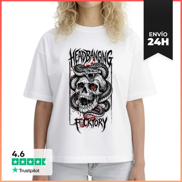 Camiseta Mujer Boxy Craneo Calavera LaTostadora