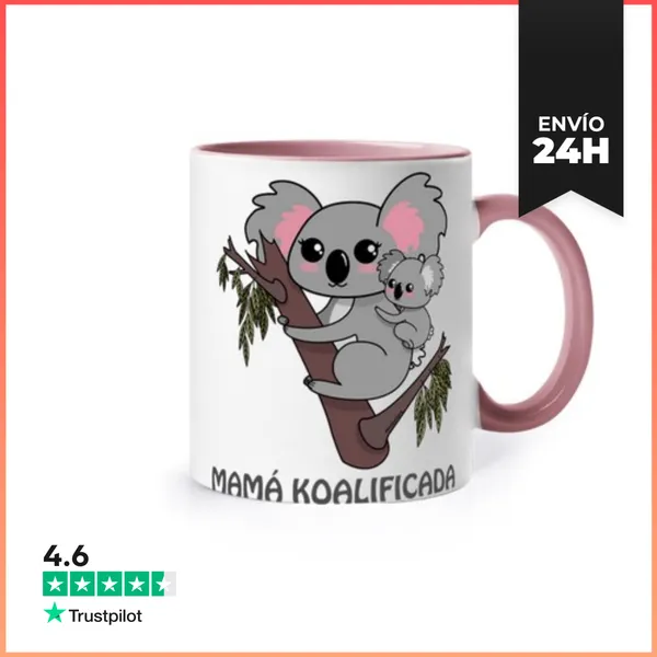 Taza De Colores Koalas - Mamá Koalificada LaTostadora