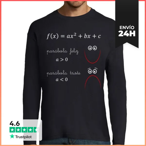 Camiseta Hombre Manga Larga CAMISETA PARÁBOLA FUNCIÓN HUMOR