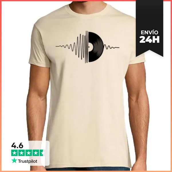 Camiseta Hombre Clásica VINILO ART LaTostadora