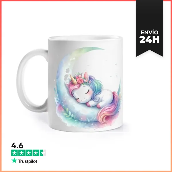 Taza Unicornio Durmiendo En Las Fases De La Luna Para