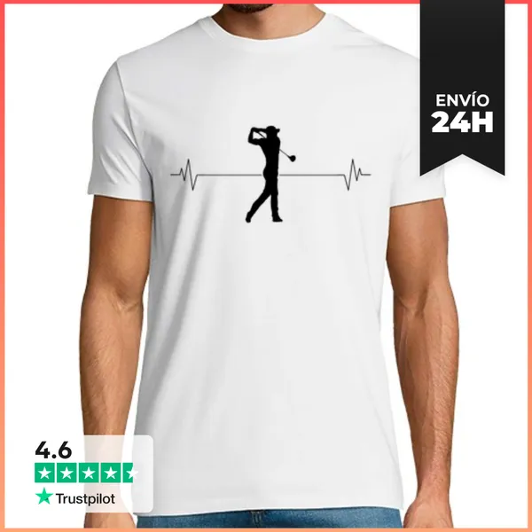 Camiseta Hombre Clásica Frecuencia De Golf LaTostadora