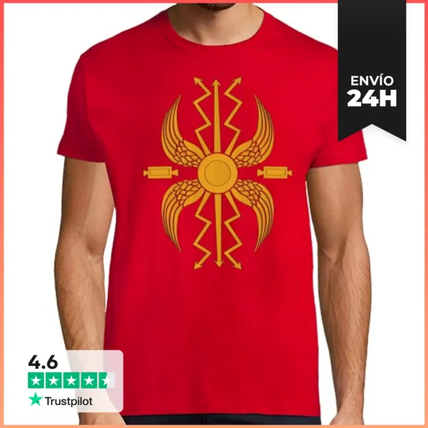 Camiseta Hombre Clásica Scutum - Escudo Romano LaTostadora