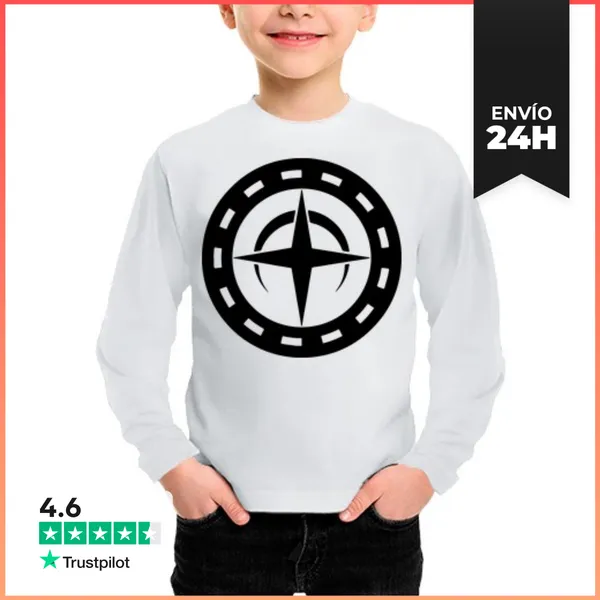Camiseta Manga Larga Para Niños Arte De Círculo De Cultivo De
