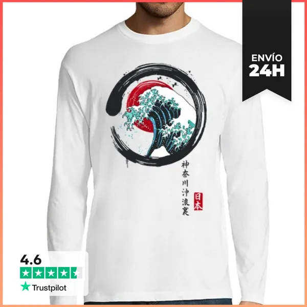 Camiseta Hombre Manga Larga The Wave Enso LaTostadora