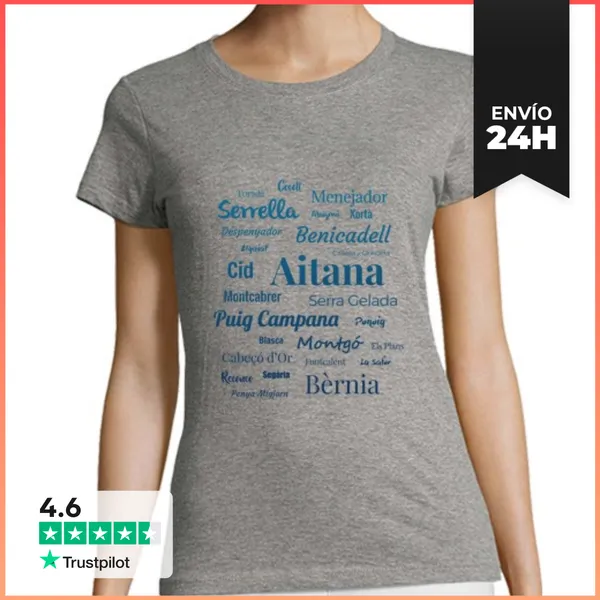Camiseta Mujer Clásica Camiseta Mujer Sierras De Alicante N2
