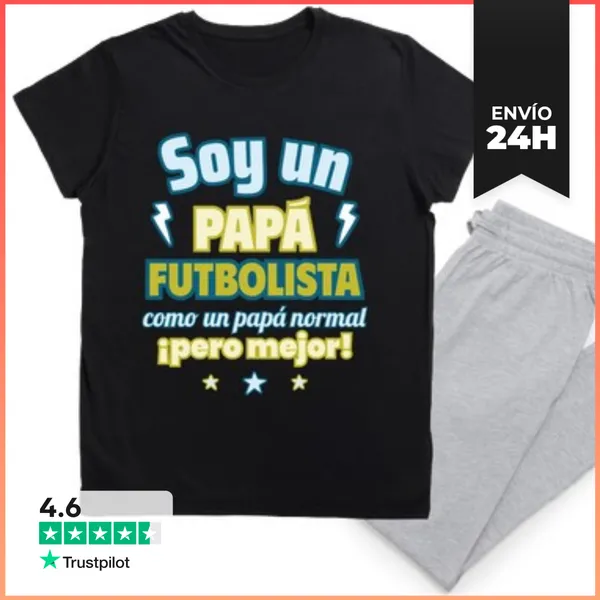 Pijama Papá FUTBOLISTA,Fútbol,día Del Padre LaTostadora