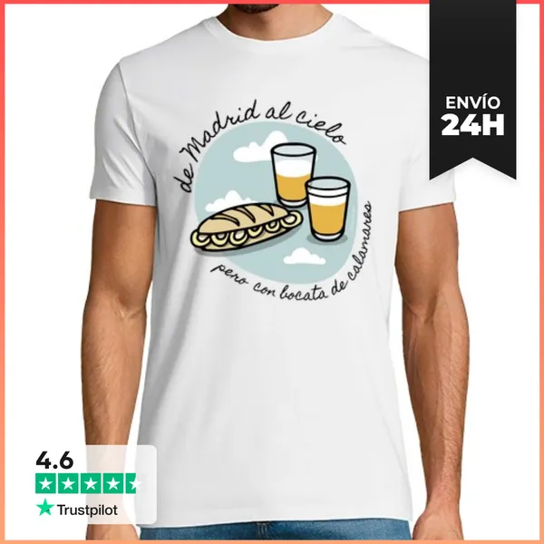 Camiseta Hombre Clásica De Madrid Al Cielo LaTostadora