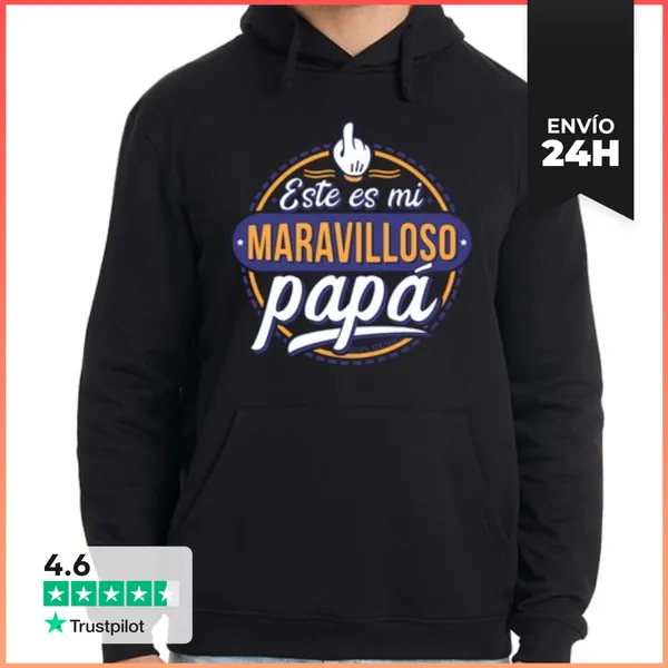Sudadera Unisex Con Capucha Este Es Mi Maravilloso Papá Regalos