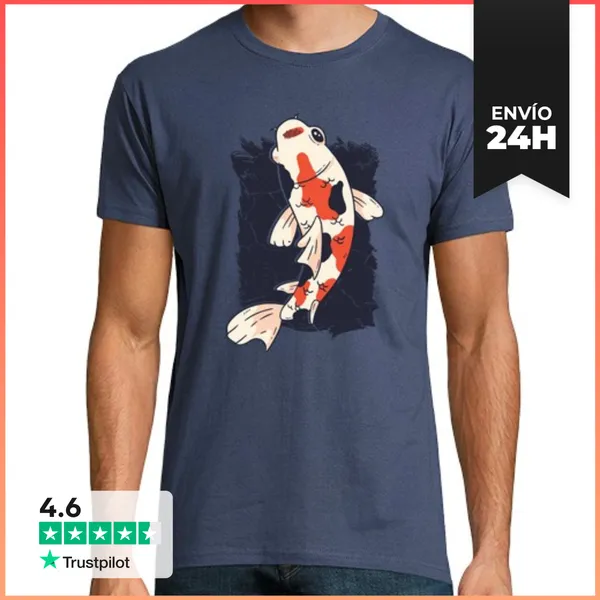 Camiseta Hombre Clásica Camiseta Koi Fish LaTostadora